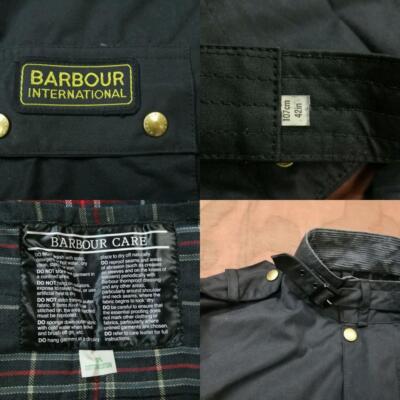 Barbour International C42 Black Police Jacket - Deadstock 1986