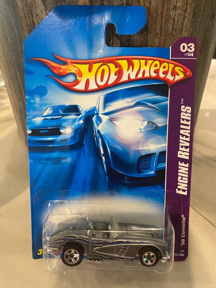 2007 Hot Wheels 59 Moteur Revealers Nouveau 3/1.2m58 Corvette Gris W / Chrome 5 - Photo 1/1