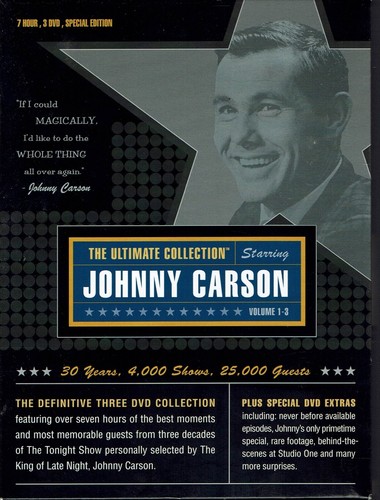 Johnny Carson Tonight Show Ultimate Collection X3 DVD Set Special Ed. Last Shows - Imagen 1 de 2