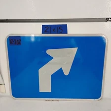Authentic Traffic Highway Road Street Arrow Sign 45Degree Right 21" X 15" 12-202