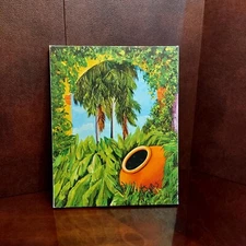 Vintage Signed Oil on Canvas Painting "Lanscape", Without Frame