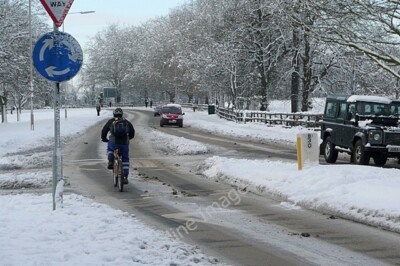 Foto 6x4 Badestraße nach dem Schnee Lesung Donnerstagmorgen, nach schweren c2010