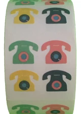 400 Telephone Stickers in roll of 100 modules 2"x2", each sticker 1.00", RFZ6401