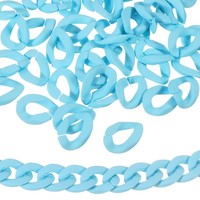 50 StüCk Acryl Verbindungsringe, 23Mm Schnellverbinder C-Clips Haken, Himmelblau