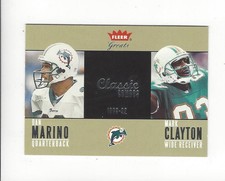 2004 Greats of the Game Classic Combos #6 Dan Marino/Mark Clayton Dolphins /1984