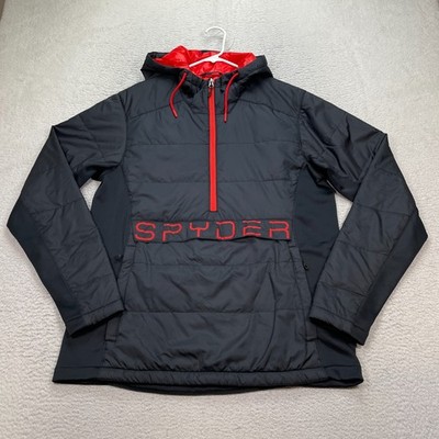 Spyder Glissade Insulated Anorak Men's Jacket Size Large Black /Red