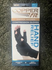 Copper Fit Copper Infused Hand Arthritis Compression Glove - Black. Sz L/XL