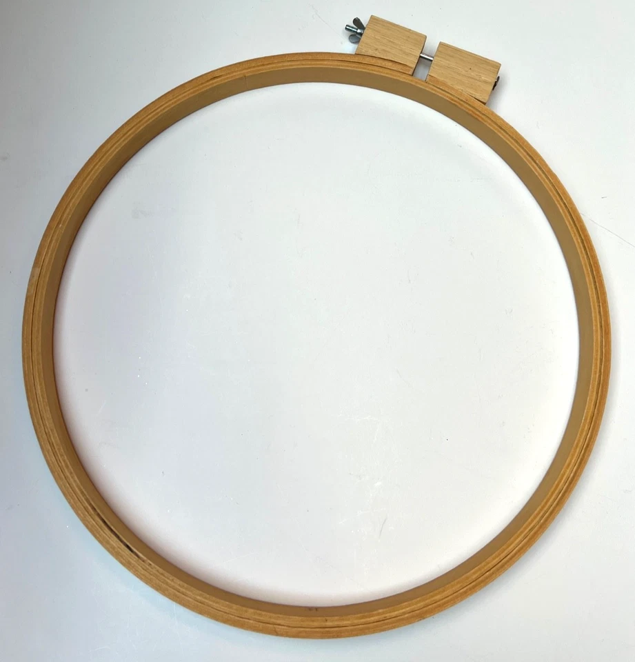 Vintage Wooden Embroidery Round Hoop 14" Made In Taiwan - Image 3 of 4