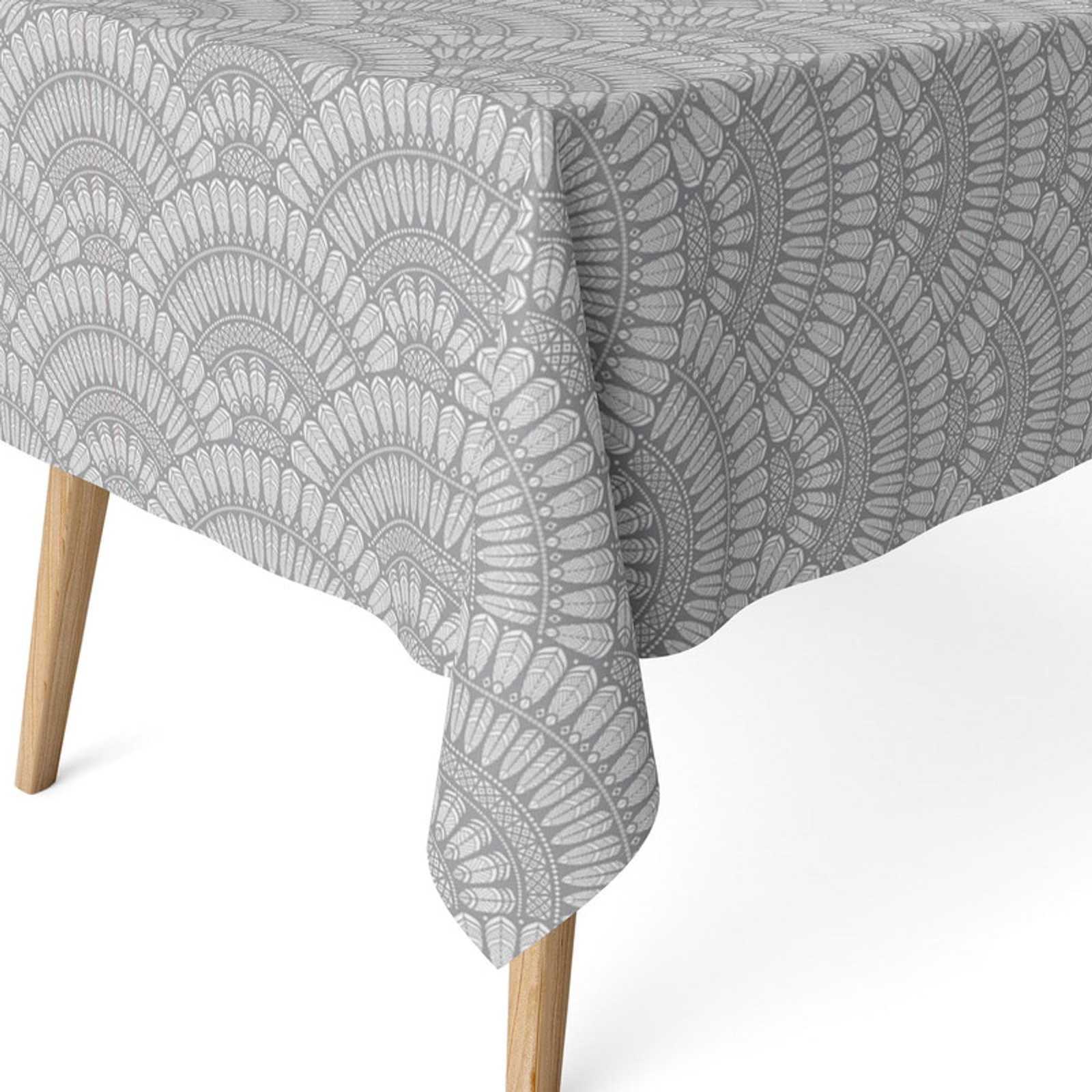 Nappe de table anti-taches 220 x 140 cm pour repas de famille en terrasse