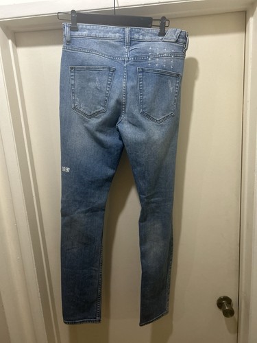 Ksubi Chitch Jeans Herren 30x32 Slim Tapered Denim Philly Blau Distressed Trashed - Bild 2 von 11