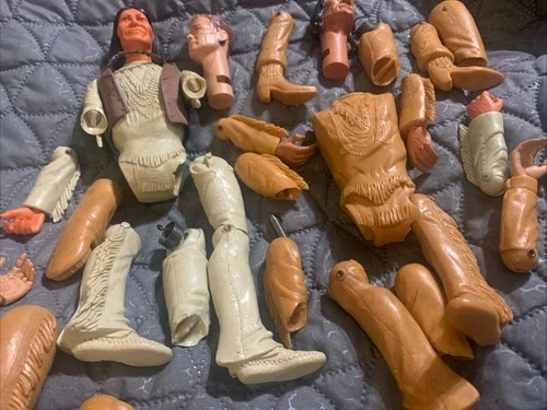 Lot of Vintage Johnny Marx And Chief Parts  Action Figure Parts For Repair