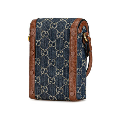 Gucci GG Denim Horsebit 1955 Diagonal Shoulder Bag 625615 Gucci GG Denim Horsebit 1955 Diagonal Shoulder Bag 625615