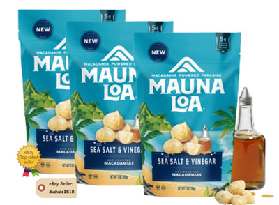 Mauna Loa Macadamia Stand Up Bag 7oz: Sea Salt & Vinegar - 3 bag