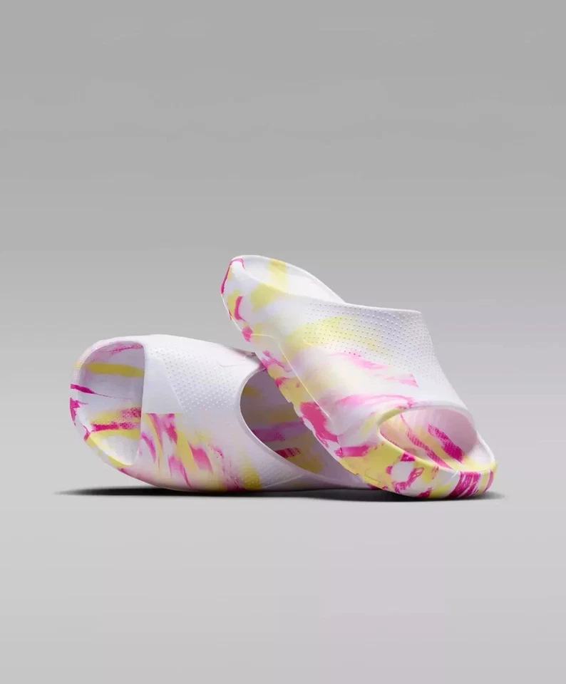 Sandalias Jordan Big Kids Post Slide Talla 4Y Blanco Fucsia Naranja FJ6069 156 Foto 4 de 4