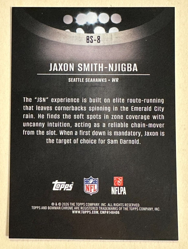 2026 Bowman Football Jaxson Smith-Njigba Spotlights SSP Case Hit JSN ...