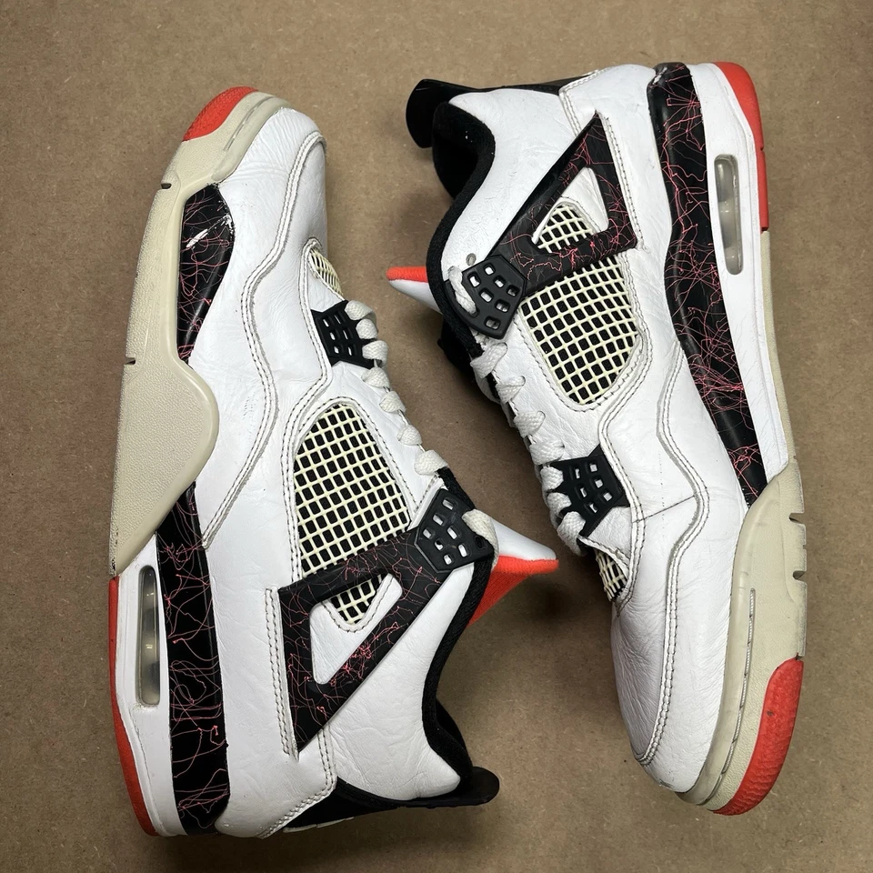 Talla 10.5 - Jordan 4 Retro Pale Citron, Bright Crimson 2019 Foto 2 de 4