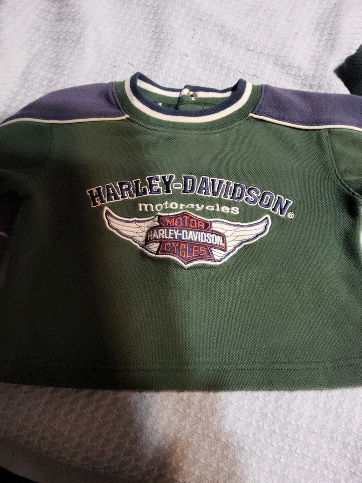 Baby Clothes Harley Davidson Sz 12 Mo. — 第 3/4 张图片