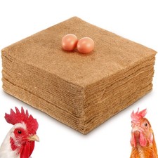 Aoriher 24 Pack Natural Hemp Chicken Nesting Pads as shown on the pictures