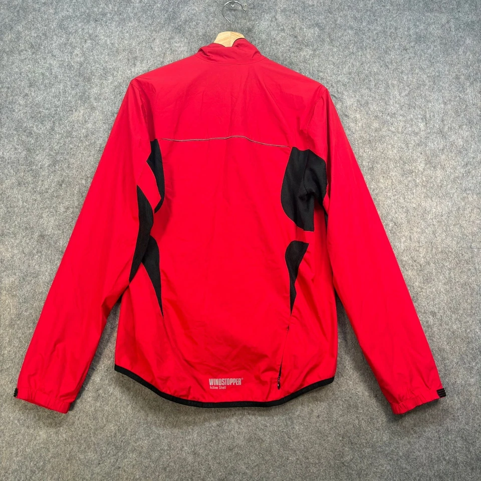 Gore Running Wear Jacket Mens Size UK L Red Black Soft Shell Cycling Windstopper - image 4 of 4