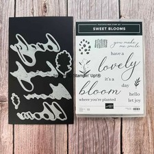 SWEET BLOOMS Stampin Up Stamp Set Dies Bundle 165181 FLORAL LOVELY YOU SMILE