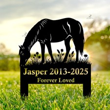 Custom Horse Memorial Stake, Pet Grave Marker, Custom Pet Memorial Gift
