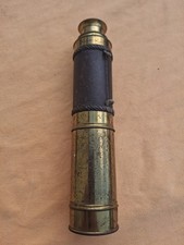 Longue vue marine en laiton et cuir