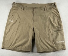 Huk Performance Mens Fishing Shorts Size XXXL 3XL Beige Khaki Color 10" Inseam