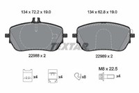 Bremsbelagsatz Scheibenbremse Textar 2298801 FüR Mercedes W247 W177 Klasse V177