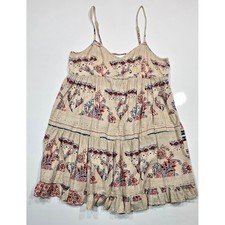 American Eagle Outfitters XS Cream Floral Sleeveless Mini Dress (1289)