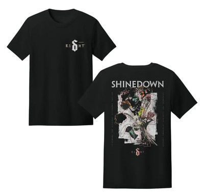 Vintage Shinedown Ei8ht New 2 Sided Black Unisex NZ322 T-Shirt All Size