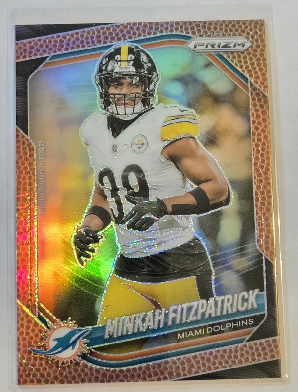 2025 Panini Prizm - Minkah Fitzpatrick #132 Pigskin Prizm /180 Dolphins Steelers