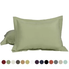 2Pcs Standard/Queen/King Microfiber Pillow Shams Pair No Zipper Pillowcases