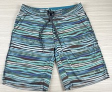 Prana Swim Trunks Board Shorts Size 33 Striped Drawstring Multicolor Shorts