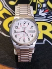 Vintage Seiko Mens Watch 34mm Railroad Approved Day Date Runs Great W/ SQ  Band