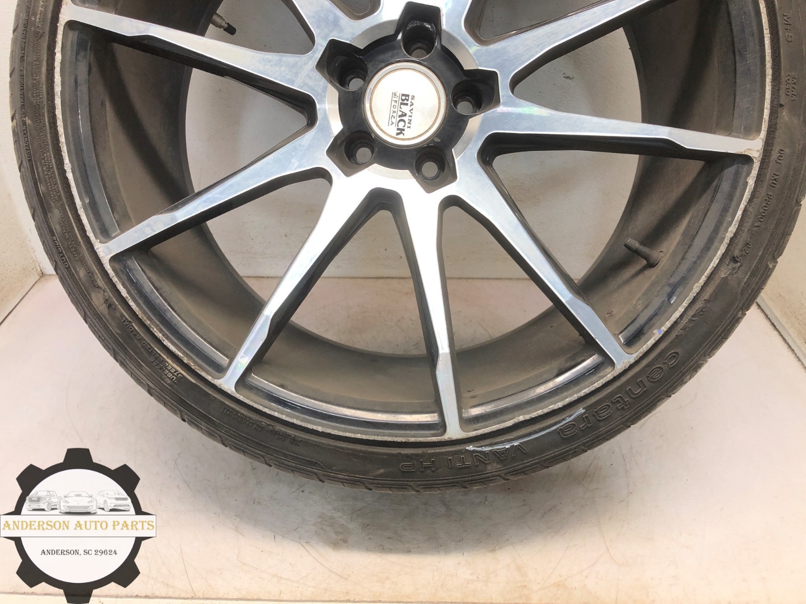 SAVINI BLACK DI FORZA BM12 WHEEL RIM 22X9 TIRE 245/35/R22