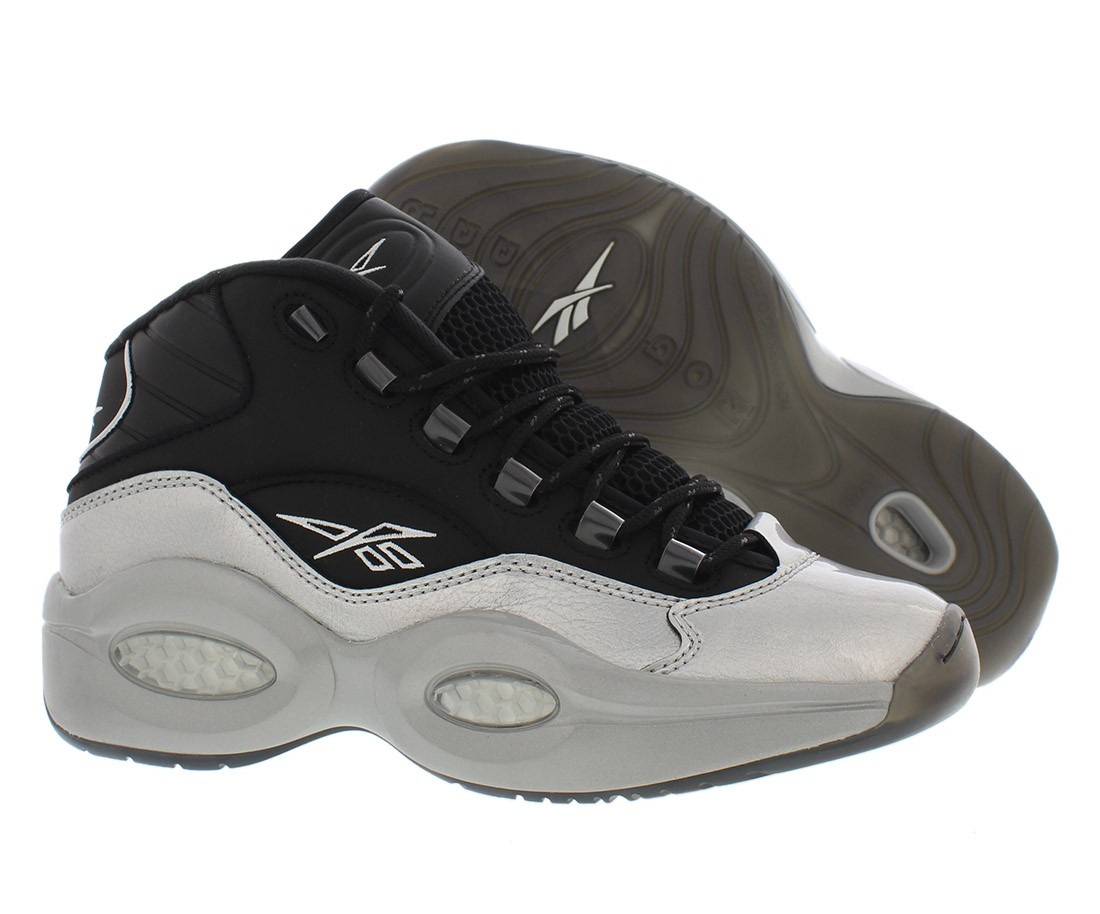 Мужские кроссовки Reebok Question Low размер 85 Цвет ЧерныйСеребристыйМеталлик 25690₽