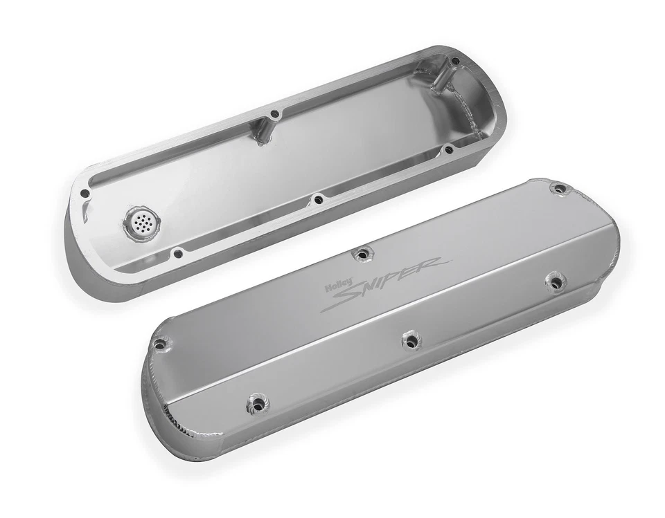 Holley 890013 Fabricated Aluminum Tall Valve Covers 1962-1985 Ford 260-351W With — 第 3/4 张图片