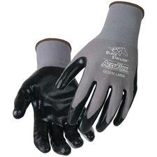 Black Stallion GC2030-GY Nitrile Coated Palm Nylon Knit Gloves Large 12 pack