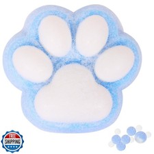 1pcs Blue Squishy Cat Paw Squishy Toy,5 Inches Big FuFu cat Squee