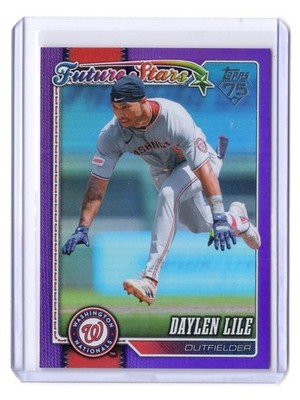 2026 Topps #549 Daylen Lile Purple Rainbow Foil #/250