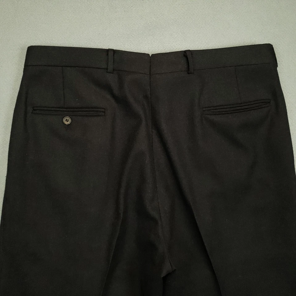 Pantalón de franela Mark Shale vintage para hombre 36 X 30 gris plisado puño recto Foto 4 de 4