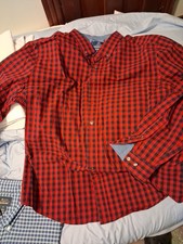 George Classic Fit Men's Black Plaid Long Sleeve Button Down Shirt 2XL  50-52 