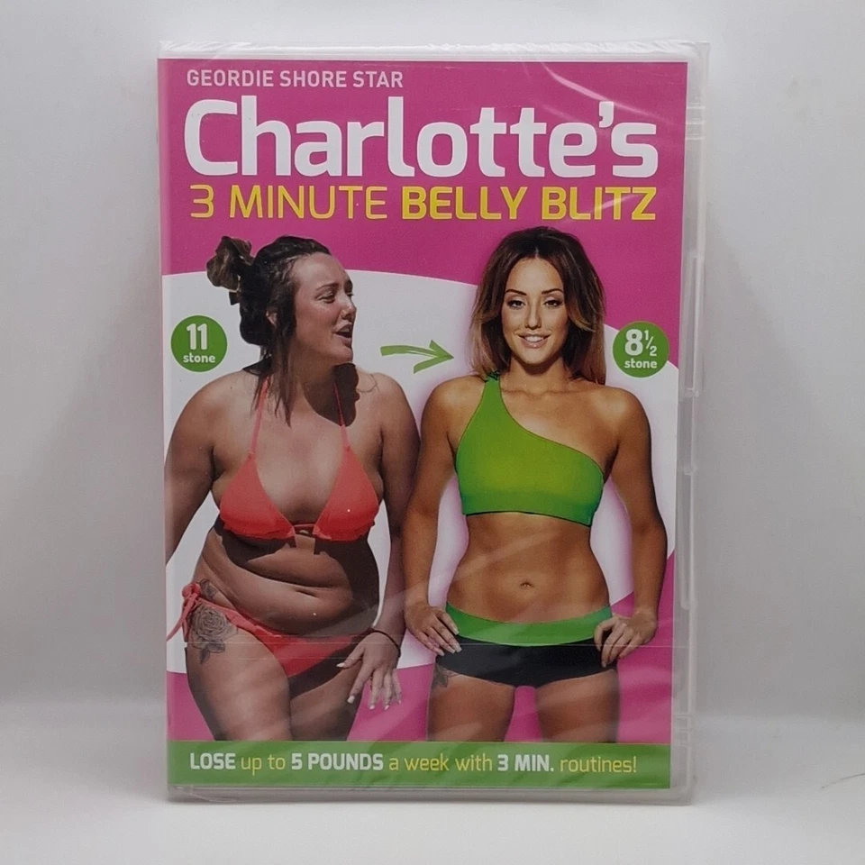 Charlotte Crosby's 3 Minute Belly Blitz (DVD, 2014) Región 2,4,5 PAL Cert E - Imagen 2 de 4