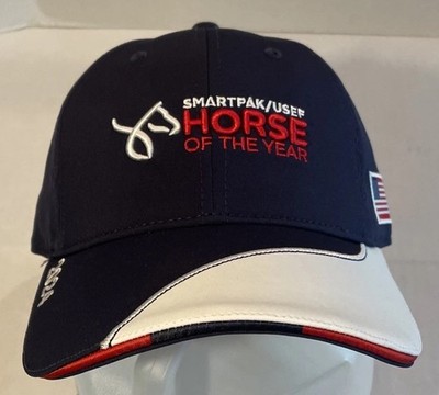 US Equestrian Hat Red/White/Blue Unisex Adjustable Cap Pony Horse 2024 Flag