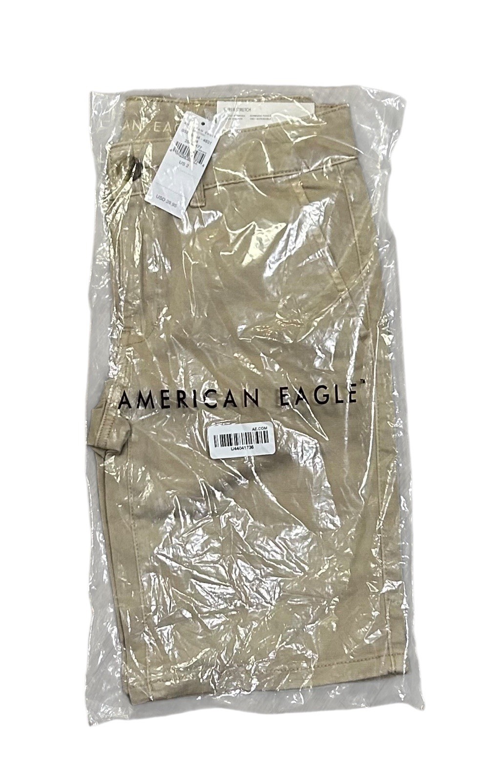 American Eagle Women’s Size 2 Shorts Bermuda Super Stretch Khaki Y2K