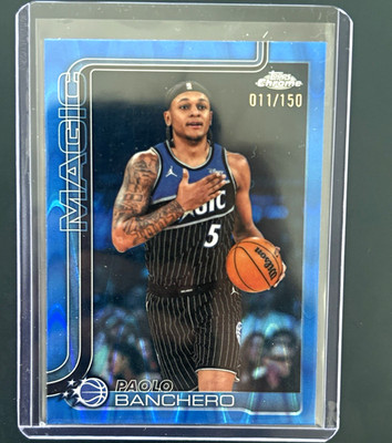2025-26 Topps Chrome Update Paolo Banchero Serenity Blue Refractor #/150