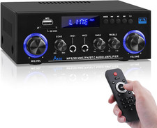AK50 Amplifier Home Audio, 400W Home 2 Channel Bluetooth 5.0 Power Receivers Amp