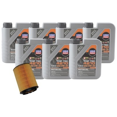7L Liqui Moly TopTec 4210 0W30 Hengst Engine Oil Change Kit for Cayenne 3.6 2011