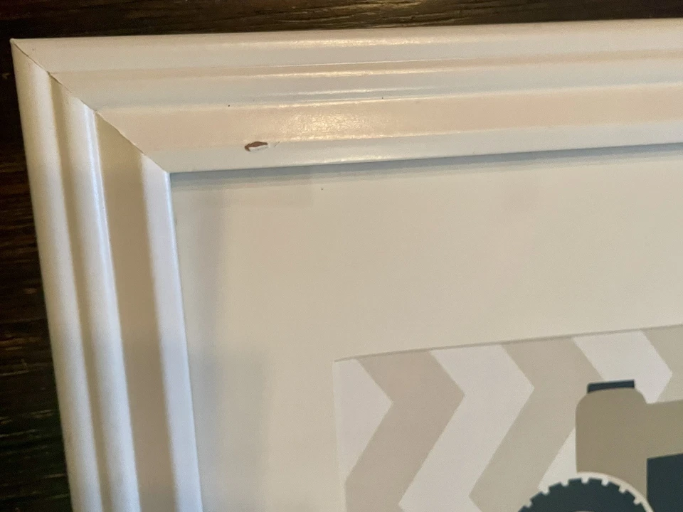 Camión mezclador de cemento verde/azul enmarcado para niños guardería arte de pared 16x20 Foto 4 de 4