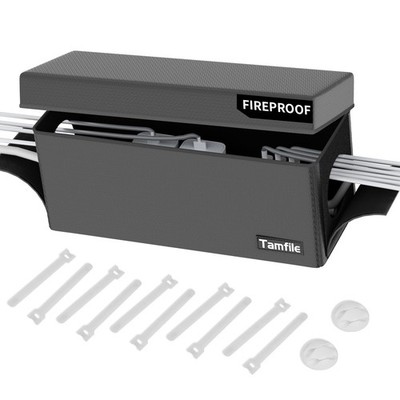 Tamfile Cable Management Box, Fireproof Foldable Cord Organizer and Cover, He...